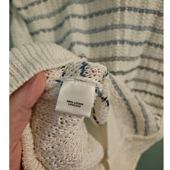 Gently Used Ann Taylor Marled Linen Pullover XXS ~ Nautical Casual Style - Picture 10 of 11